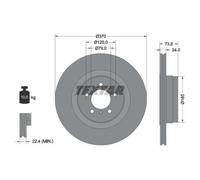 TEXTAR 2X Dischi Freno Posteriori Ø370 Mm Ventilati Per BMW 7 Serie E65 E66 E67