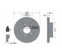TEXTAR 2X Disco Frenante Anteriore Ø300 Mm Ventilato Per Ssangyong Rodius II CA1