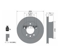 TEXTAR 2x Disco Freni Anteriore Ø285 MM Ventilazione Interna per Mercedes-Benz