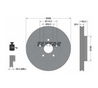 TEXTAR 2x Disco Freni Anteriore Ø296 MM per Toyota Previa_R3_2.4 2.0 D-4D