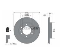 TEXTAR 2x Disco Freni Anteriore Ø302 Ventilazione Interna per VW Taro Toyota