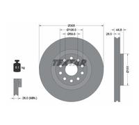 TEXTAR 2x Disco Freni Anteriore Ø305 MM Ventilazione Interna per Lancia Thesis
