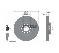 TEXTAR 2x Disco Freni Anteriore Ø314 MM Außenbelüftet per Audi A8 4D2 4D8 4.2