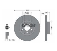 TEXTAR 2x Disco Freni Anteriore Ø321 MM Außenbelüftet per Audi A6 Allroad 4FH C6