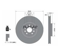 TEXTAR 2x Disco Freni Anteriore Ø340 MM per VW Passat Variant 3G5 2.0 Tdi 1.4