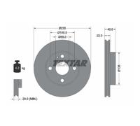 TEXTAR 2X Disco Freno Anteriore Ø235 Mm Ventilato Per Mazda Demio DW 1.3 16V