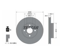TEXTAR 2X Disco Freno Anteriore Ø255Mm Ventilato Per Toyota Corolla Compact
