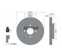 TEXTAR 2X Disco Freno Anteriore Ø275 Mm Per KIA Cerato LD 1.6 2.0 CRDi 1.5