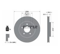 TEXTAR 2X Disco Freno Anteriore Ø285 Mm Ventilato Per Mitsubishi Pajero Pinin