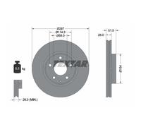 TEXTAR 2X Disco Freno Anteriore Ø297 Mm Ventilato Per Mazda CX-5 KE GH 2.2 D