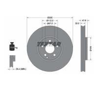 TEXTAR 2X Disco Freno Anteriore Ø330 Ventilato Per Mercedes-Benz E-Class W211