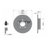 TEXTAR 2x Disco Freno Posteriore Ø230 MM Pieno per VW Golf IV 1J1 1.4 16V 1.6