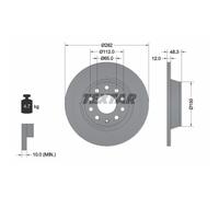 TEXTAR 2x Disco Freno Posteriore Ø282 MM per VW Passat Variant 3C5 2.0 Tdi 16V