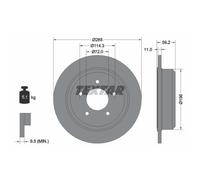 TEXTAR 2x Disco Freno Posteriore Ø285 MM per Jeep Wrangler II Tj 4.0 2.5 Grand