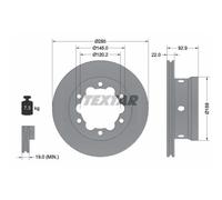 TEXTAR 2X Disco Freno Posteriore Ø285 Mm Ventilato Per VW LT 28-46 II Furgone