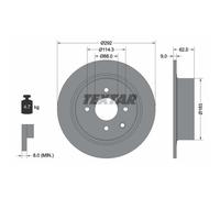 2x Disco freno pieno 92234303 TEXTAR per NISSAN CUBE TIIDA Hatchback