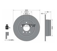 TEXTAR 2x Disco Freno Posteriore Ø300 MM Pieno per BMW 7er E32 735i Il 730i