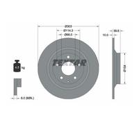 TEXTAR 2X Disco Freno Posteriore Ø303 Mm Pieno Per Mazda CX-5 KE GH 2.2 D 2.0 KF