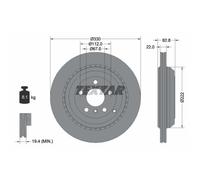 TEXTAR 2x Disco Posteriore Ø330mm per Mercedes-Benz Classe M W164 ML 320 CDI