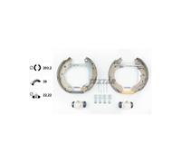 TEXTAR 84052800 Kit ganasce freno posteriore per Kangoo Kubistar