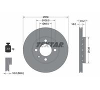 TEXTAR 92072003 Disco freno