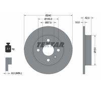 TEXTAR 92092003 Disco freno per CHEVROLET,HOLDEN,OPEL,VAUXHALL