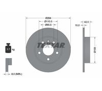 TEXTAR 92092103 Disco freno per CHEVROLET,HOLDEN,OPEL,SATURN,SUBARU,VAUXHALL