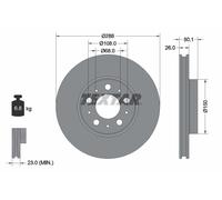 Disco freno TEXTAR 92100503 anteriore, ventilato, 1 Pezzo