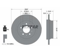 TEXTAR 92100703 Disco freno per VOLVO