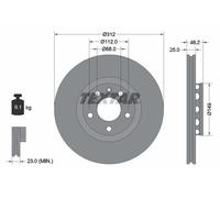 TEXTAR 92106105 Disco freno per AUDI,AUDI (FAW),SEAT,SKODA,VW,VW (SVW)
