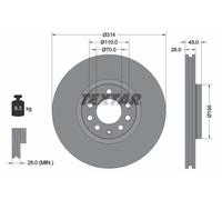 TEXTAR 92118803 Disco freno per CADILLAC,CHEVROLET,HOLDEN,OPEL,SAAB,VAUXHALL