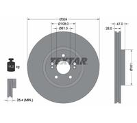 TEXTAR 92119405 Disco freno per RENAULT