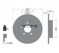 TEXTAR 92125703 Disco freno per NISSAN