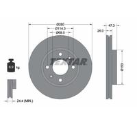 Textar Disco freno 92136600 ventilato anteriore 1 pezzo per KIA e Hyundai
