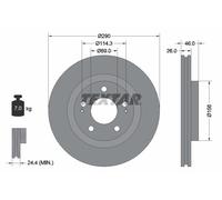 TEXTAR 92148303 Disco freno per MITSUBISHI