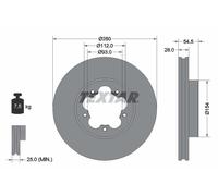 TEXTAR 92151803 Disco freno per FORD,FORD AUSTRALIA
