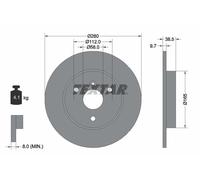 TEXTAR 92155503 Disco freno per SMART