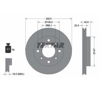 Textar Disco freno 92158900 – anteriore ventilato – 1 pezzo