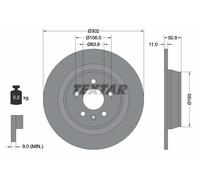TEXTAR 92159303 Disco freno per FORD,FORD (CHANGAN),FORD AUSTRALIA,LAND ROVER,LA