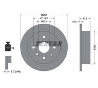 TEXTAR 92163003 Disco freno per BAOJUN (SGMW),BUICK (SGM),CHEVROLET,DAEWOO,HOLDE