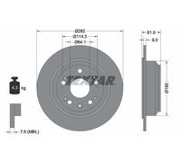 TEXTAR 92165803 Disco freno per HONDA,HONDA (GAC)