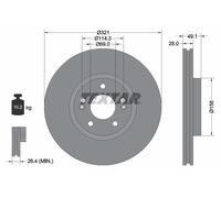 TEXTAR 92166005 Disco freno per HYUNDAI