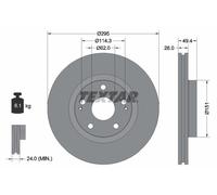 TEXTAR 92168003 Disco freno