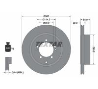 Disco freno TEXTAR 92170603 posteriore, ventilato, 1 Pezzo