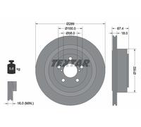 Textar Disco freno 92173603 posteriore, ventilato, 1 pezzo
