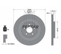 TEXTAR 92178005 Disco freno per DAIMLER,JAGUAR