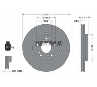 Disco freno TEXTAR 92184803 anteriore, ventilato, 1 Pezzo