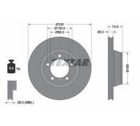 TEXTAR 92218905 Disco freno per PORSCHE
