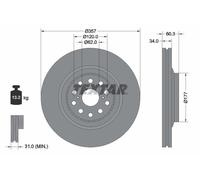 TEXTAR 92224203 Disco freno per LEXUS,TOYOTA