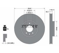 Textar Disco freno 92230305 anteriore ventilato 1 pezzo